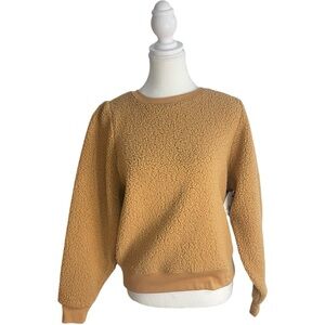 Treasure & Bond Brushed Fleece Sweatshirt Tan